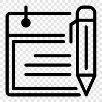 writing agenda, writing schedule, writing plan, writing tips icon svg