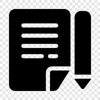 writing, content, report writing, business icon svg