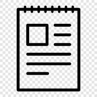 writing, paper, text, composition icon svg