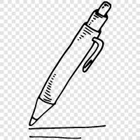 writing instrument, writing, ink, ballpoint pen icon svg