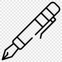 writing instrument, writing, paper, ink icon svg