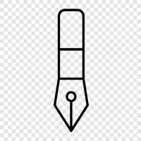 writing instruments, ink pens, ballpoint pens, fountain pens icon svg