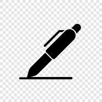 writing instruments, writing, ink, paper icon svg