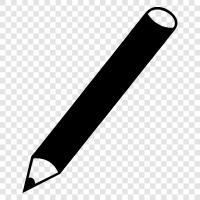 writing, writing instruments, black, lead icon svg