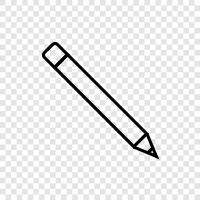 writing, drawing, paper, lead icon svg