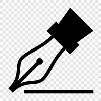 writing, ink, paper, pens icon svg