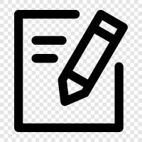 writing, writing a paper, writing a thesis, writing a report icon svg