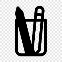 writing utensil, lead holder, pencil sharpener, storage icon svg