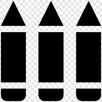 writing utensils, lead, wood, erasers icon svg