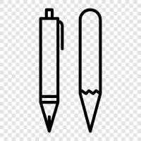 writing with a pen, handwriting with a pencil, paper, drawing with a icon svg