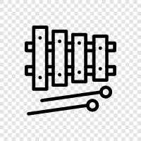 Xylophone lesson, how to play the xylophone, how to, Xylophone icon svg
