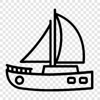 yacht, sailing, cruising, fishing icon svg