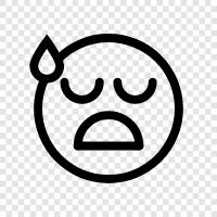 yawn emoticon, tired face emoticon, tired arms emoticon, tired icon svg