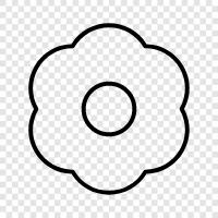 yellow, petunias, sunflowers, pansies icon svg