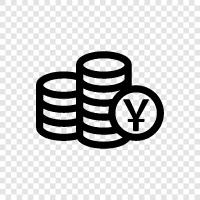 yen, currency, coins, money icon svg