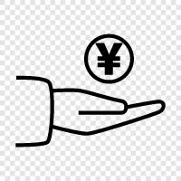 yen, yen hand, yen hand game, yen hand strategy icon svg