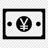 yen note, yuan currency, yuan notes, yuan banknotes icon svg