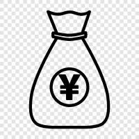 yen paper bag, yen plastic bag, yen cloth bag, yen bag manufacturer icon svg