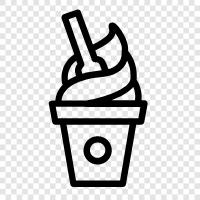 yogurt, ice cream, dessert, healthy icon svg