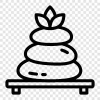 zen meditation, zen buddhism, zen practices, zen stones icon svg